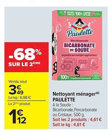 Paulette BICARBONATE DE SOUDE