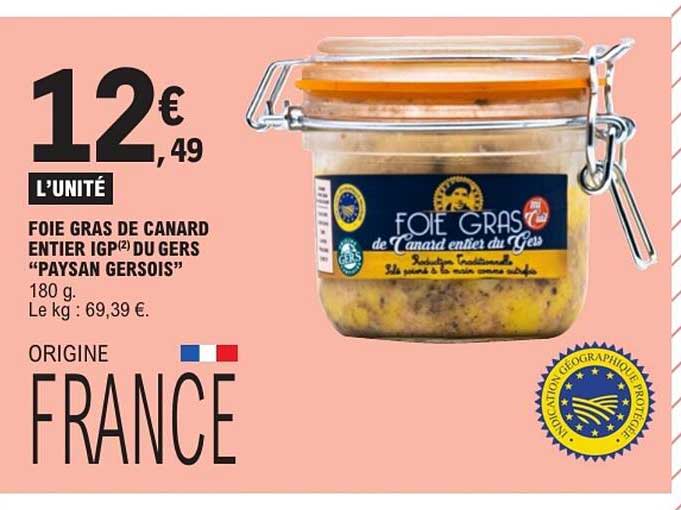 Paysan Gersois Foie Gras de Canard entier du Gers
