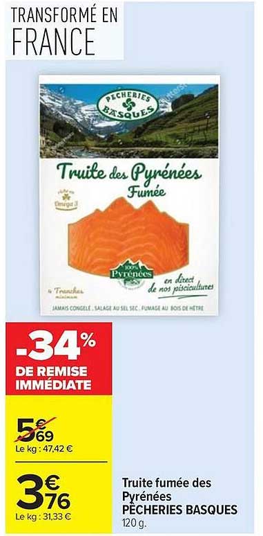 Pêcheries Basques Truite fumée des Pyrénées
