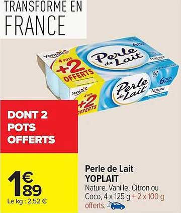 Perle de Lait YOPLAIT