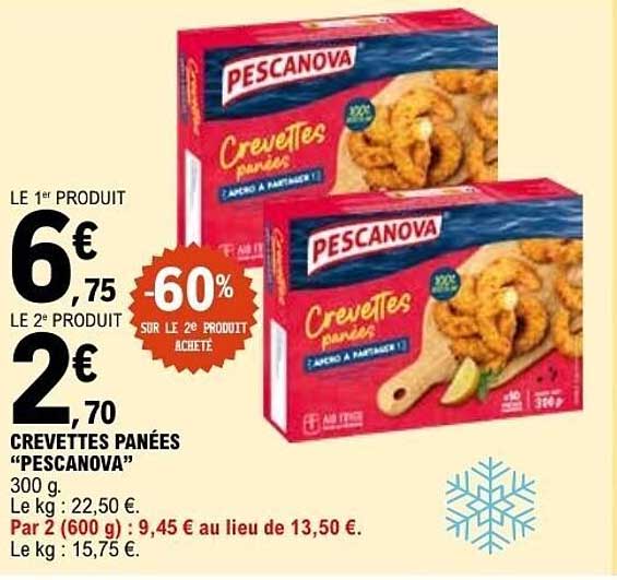 PESCANOVA Crevettes panées