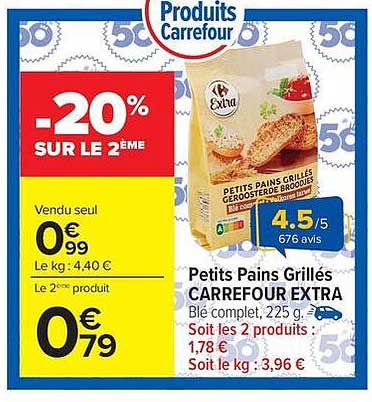 Petits Pains Grillés CARREFOUR EXTRA