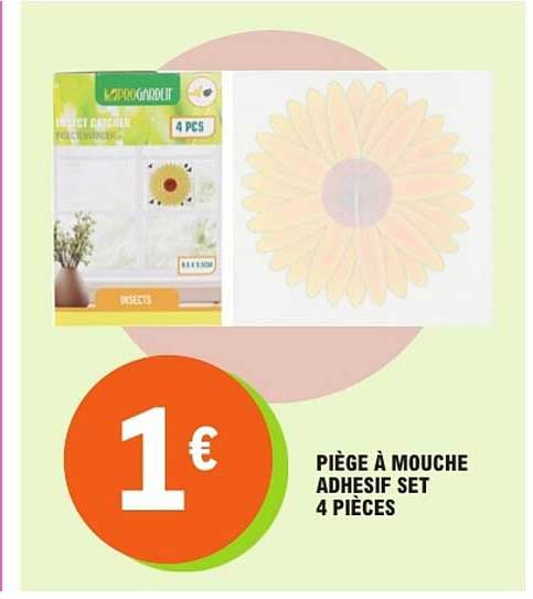 PIÈGE À MOUCHE ADHESIF SET 4 PIÈCES