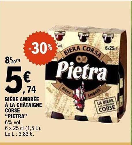 Pietra BIERE AMBREE A LA CHATAIGNE CORSE