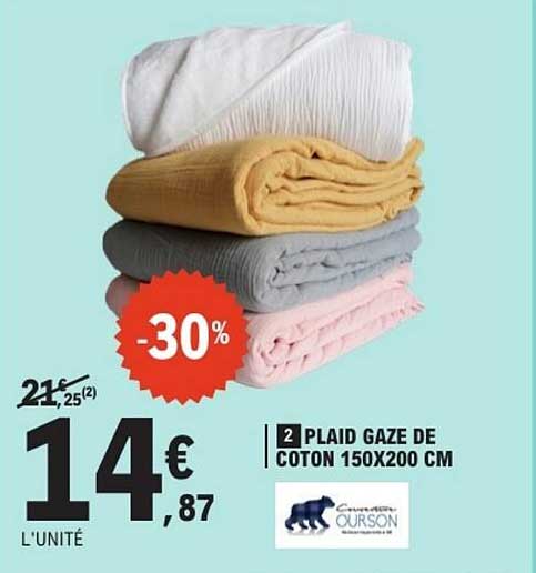 PLAID GAZE DE COTON 150X200 CM