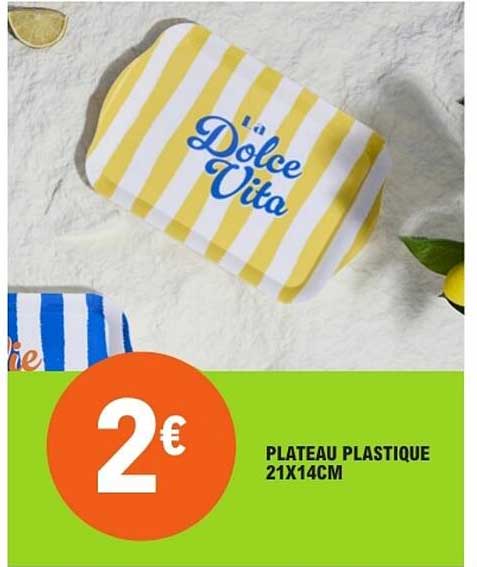 PLATEAU PLASTIQUE 21X14CM