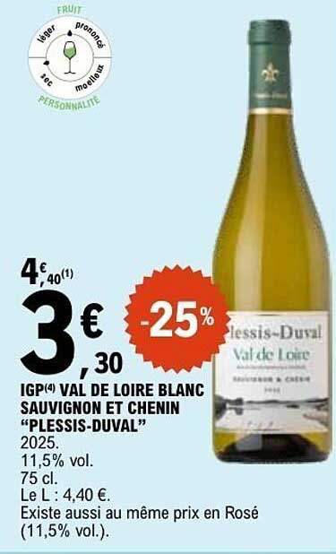 Plessis-Duval Val de Loire Blanc Sauvignon et Chenin