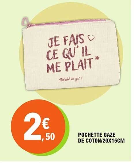 POCHeTTE GAZE DE COTON/20X15CM