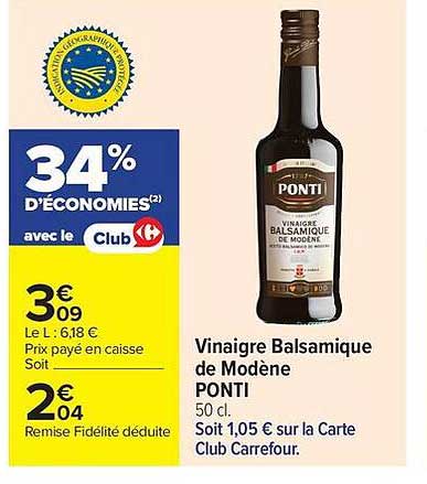 PONTI Vinaigre Balsamique de Modène