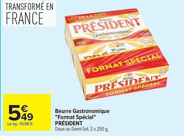 PRÉSIDENT Beurre Gastronomique "Format Spécial