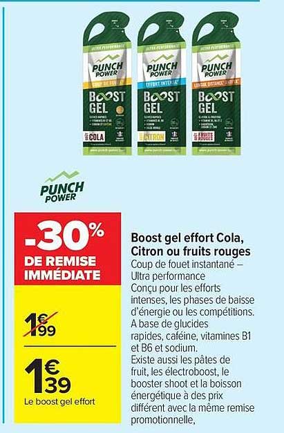 Punch Power Boost gel effort