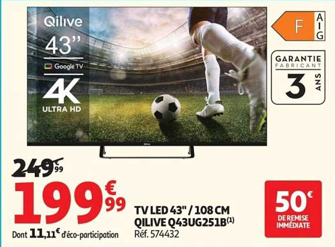 Qilive TV LED 43" 108 CM