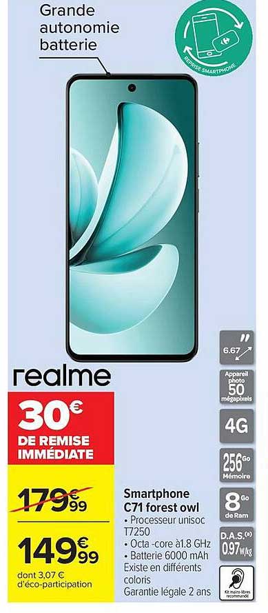 realme Smartphone C71 forest owl