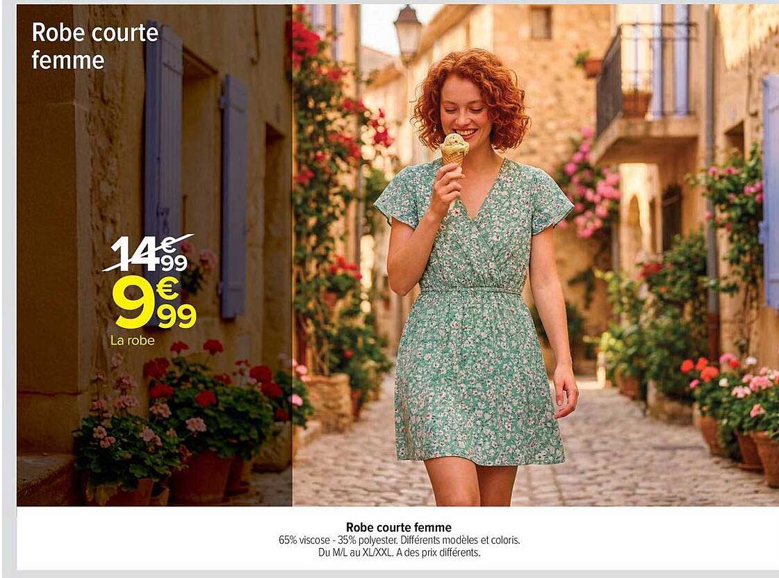 Robe courte femme