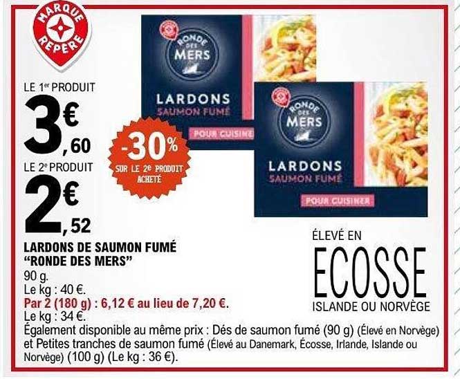 Ronde des Mers Lardons Saumon Fumé