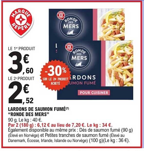 Ronde des Mers Lardons saumon fumé