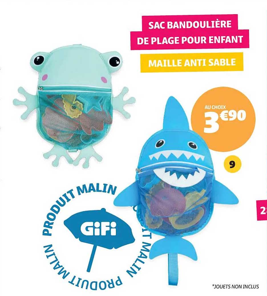 SAC BANDOULIÈRE DE PLAGE POUR ENFANT