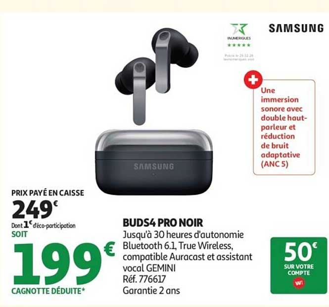 Samsung BUDS4 PRO NOIR