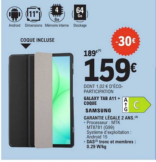 SAMSUNG GALAXY TAB A11+ COQUE