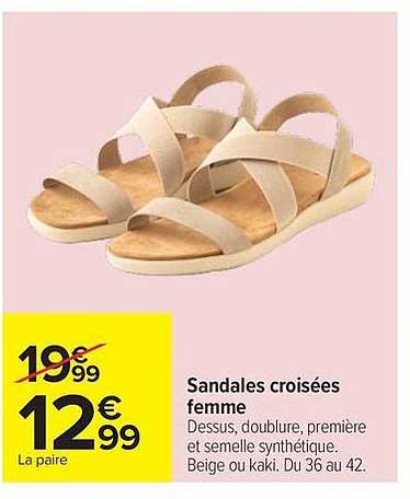 Sandales croisées femme