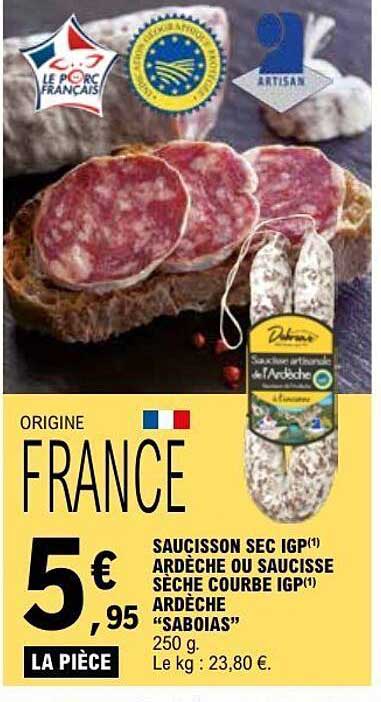 Saucisson sec IGP Ardèche