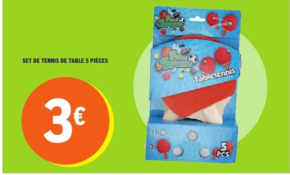 SET DE TENNIS DE TABLE 5 PIECES
