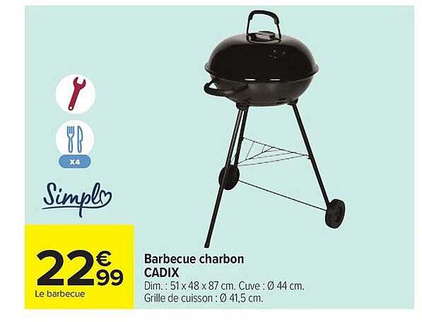 Simplo Barbecue charbon CADIX