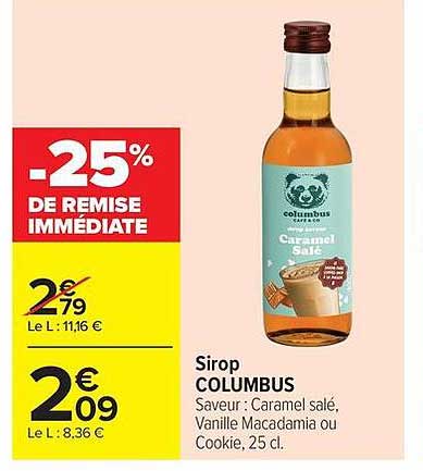 Sirop COLUMBUS
