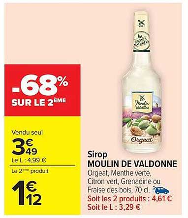 Sirop MOULIN DE VALDONNE