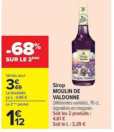 Sirop MOULIN DE VALDONNE