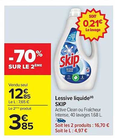 SKIP Active Clean ou Fraîcheur Intense