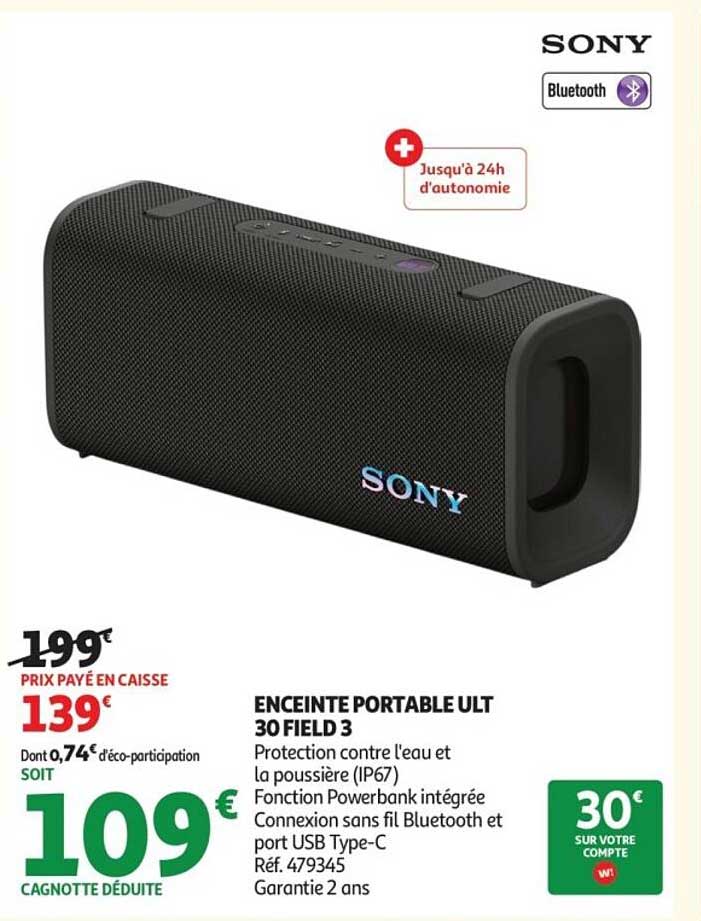 SONY ENCEINTE PORTABLE ULT 30 FIELD 3