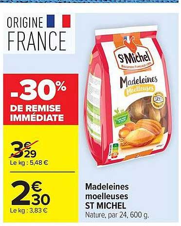 St Michel Madeleines moelleuses