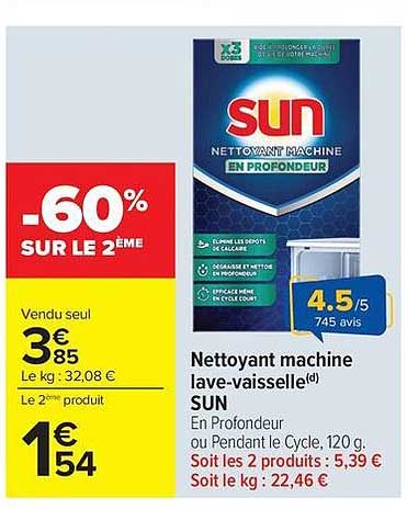 SUN Nettoyant machine en profondeur