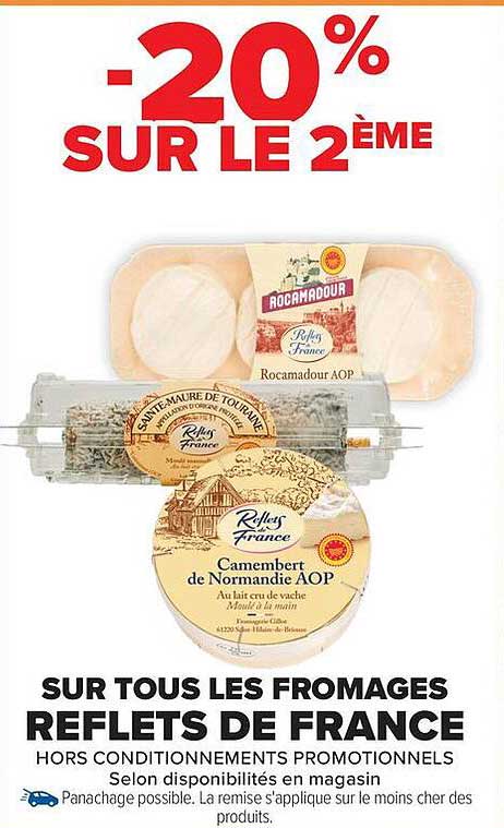 SUR TOUS LES FROMAGES REFLETS DE FRANCE