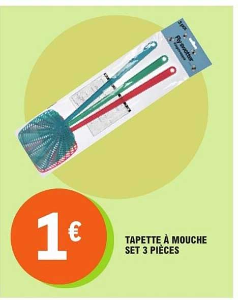 Tapette à mouche set 3 pièces