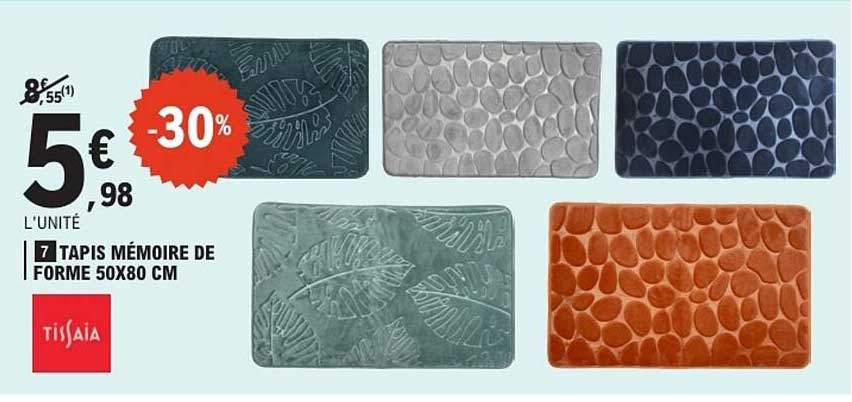 Tapis mémoire de forme 50x80 cm