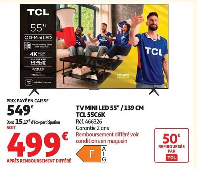 TCL TV MINI LED 55" / 139 CM TCL 55C6K