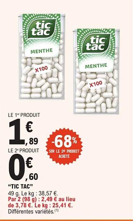tic tac MENTHE