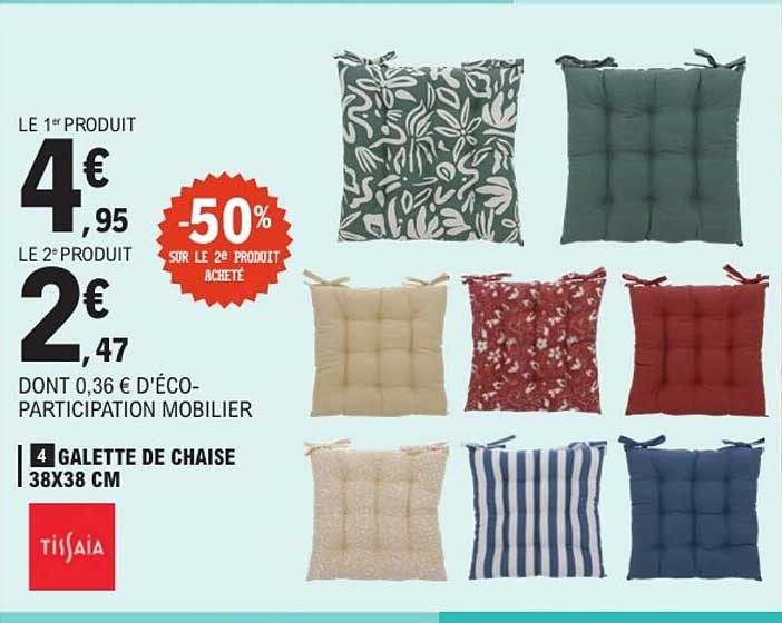 TISSAIA 4 GALETTE DE CHAISE