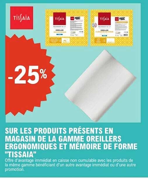 Tissiaa Oreillers ergonomiques et mémoire de forme