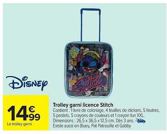 Trolley garni licence Stitch