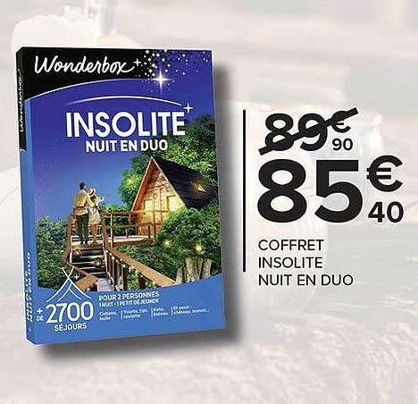 Wonderbox INSOLITE NUIT EN DUO