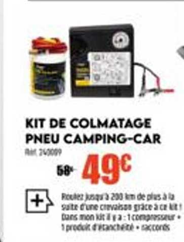 kit de colmatage pneu camping-car