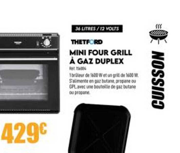 mini four grill à gaz duplex thetford