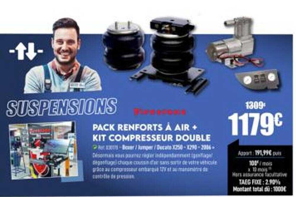 pack renforts à air + kit compresseur double