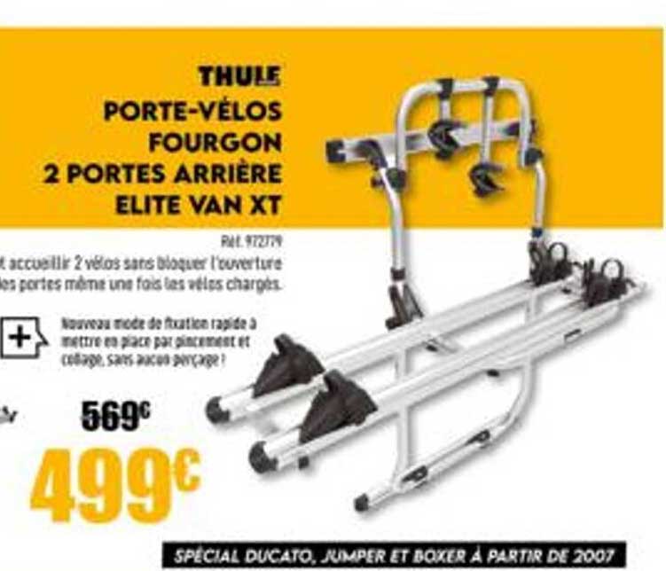 porte-vélos fourgon 2 portes arrière elite van xt thule