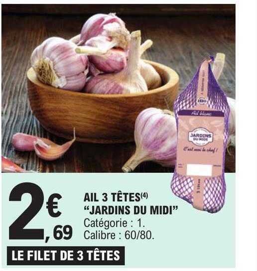 Ail 3 Têtes "jardins Du Mini"