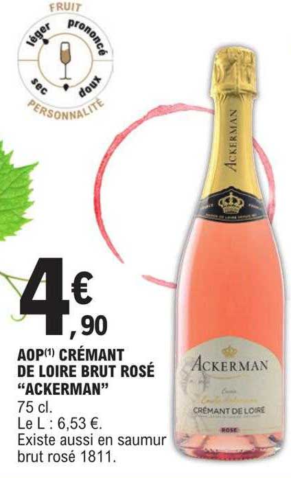 aop crémante de loire brute rosé "ackerman"