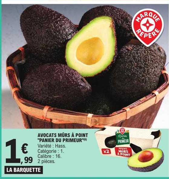 avocats mûrs à point "panier du primeur"